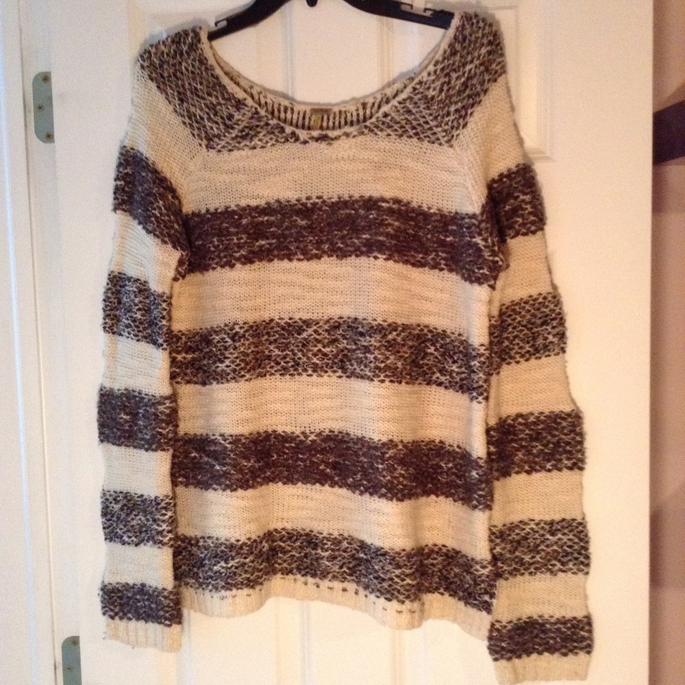 Free People Knit Striped Sweater